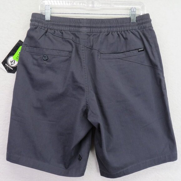 Volcom Shorts Mens Medium Gray Frickin Elastic Waist 19‎ Walk Hybrid REPREVE Eco - Picture 5 of 10